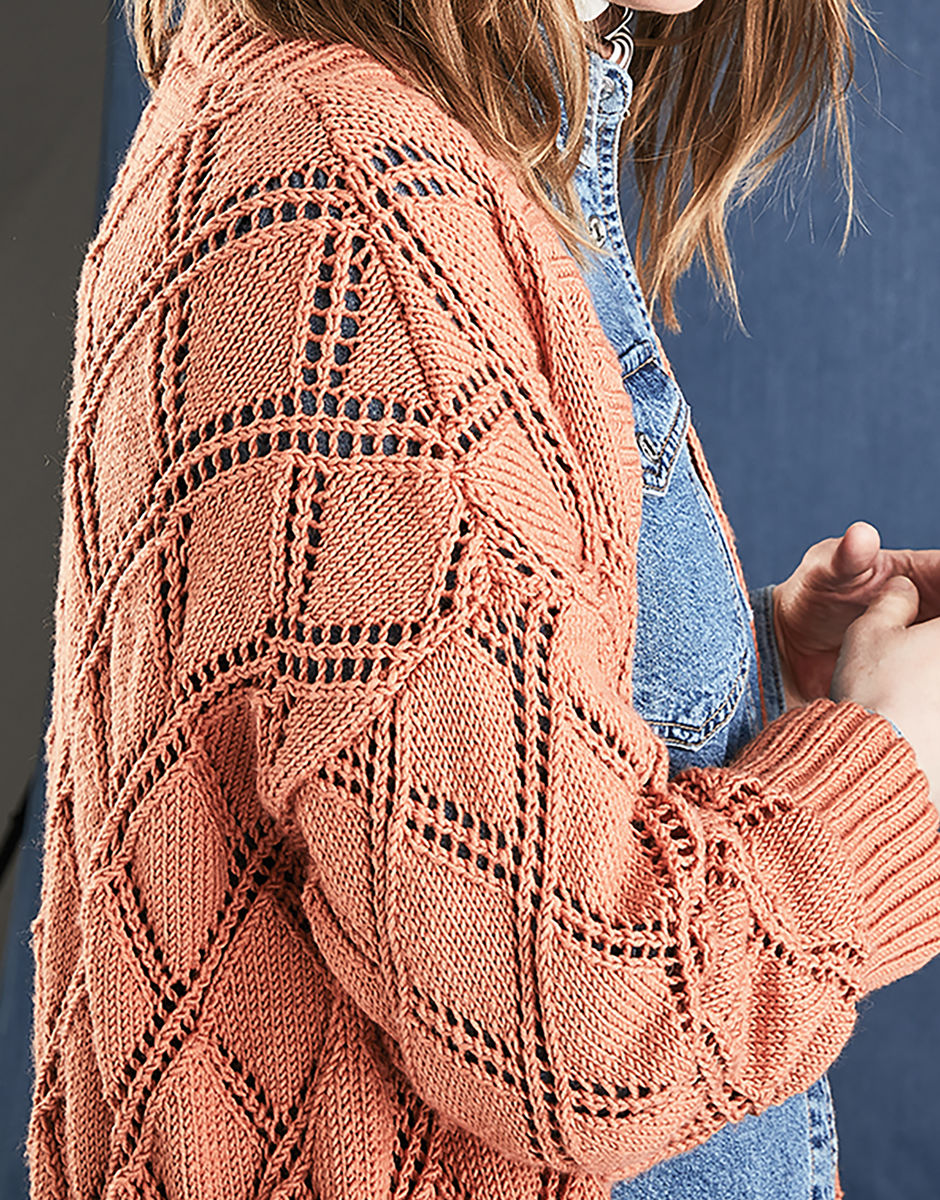 Diamond Trellis Cardigan - 10212 - Physical Pattern