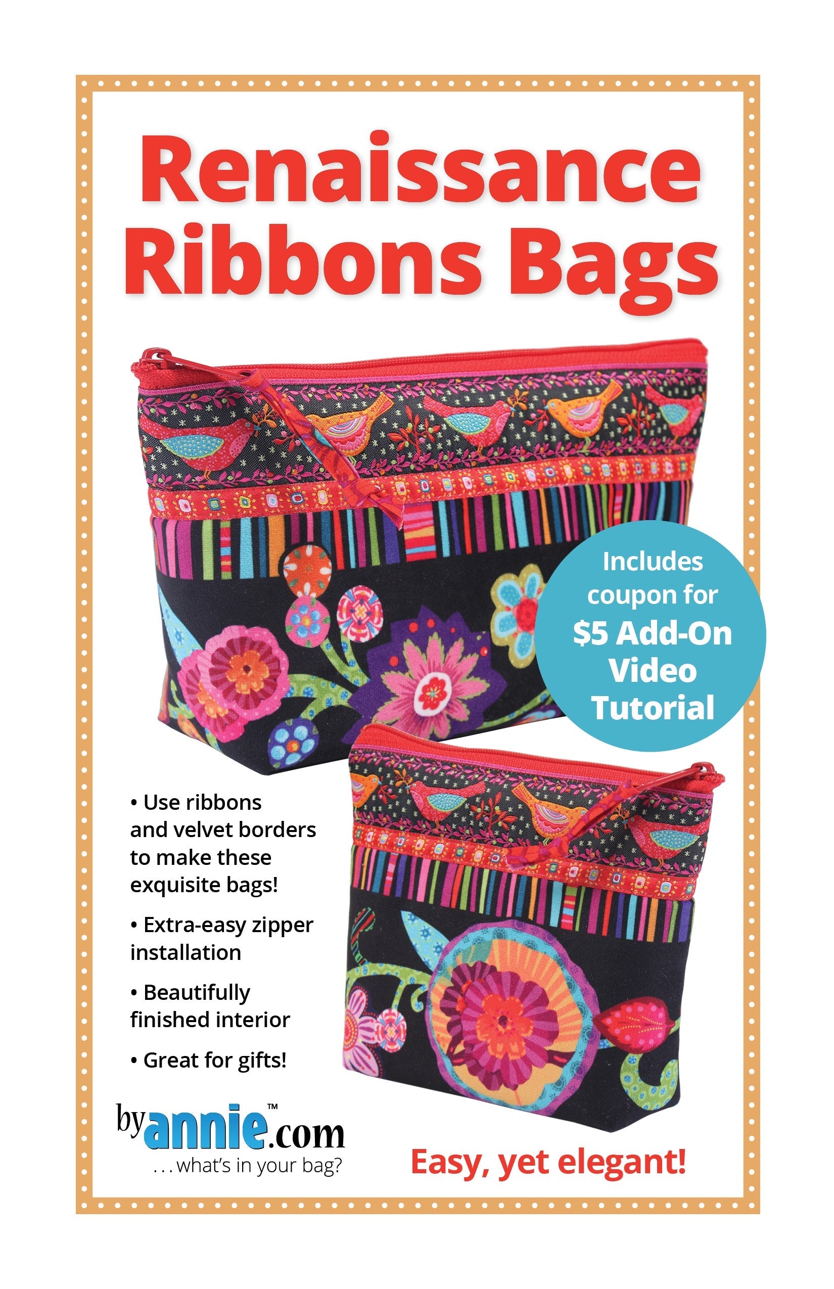 Renaissance Ribbons Bags - Physical Pattern