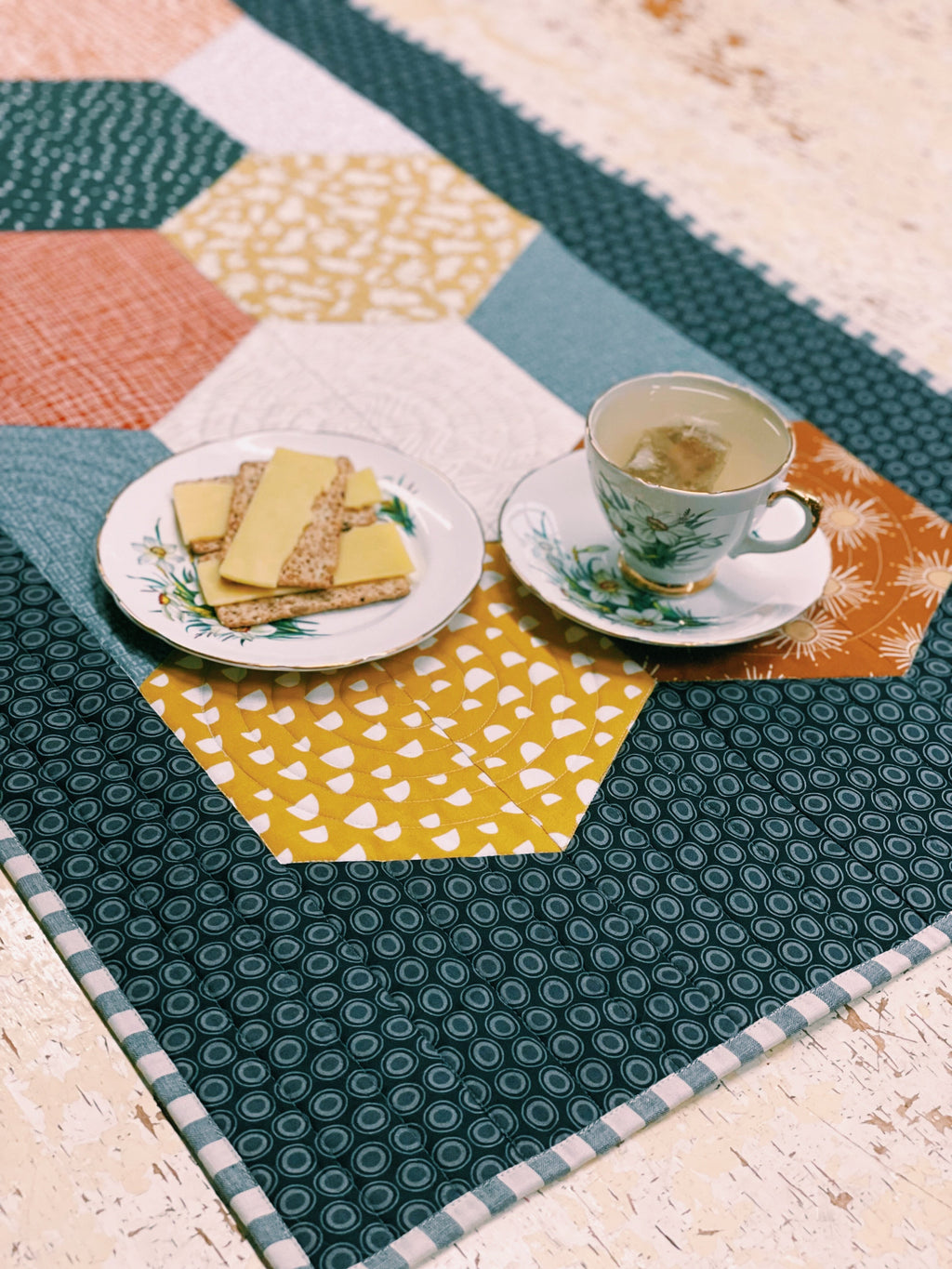 Modern Hexie Table Runner - Digital Pattern