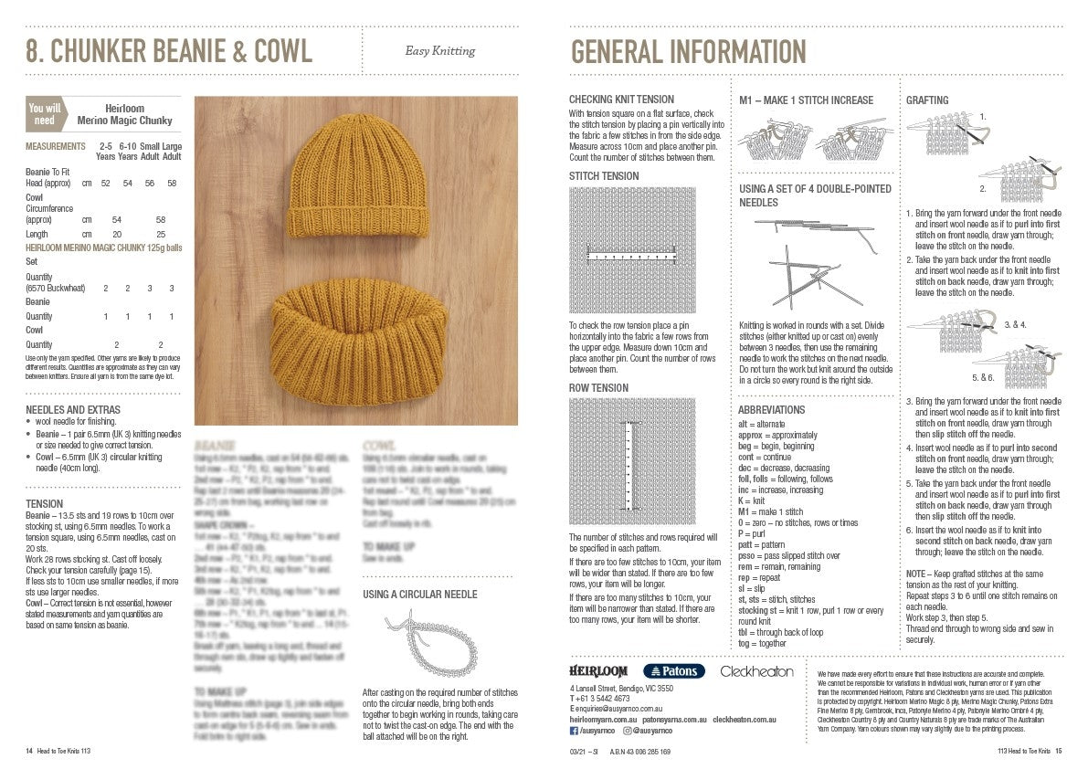 Head to Toe Knits - 113 - Physical Pattern