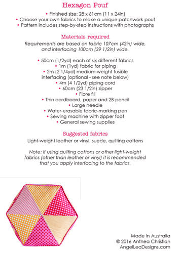 Hexagon Pouf - Physical Pattern