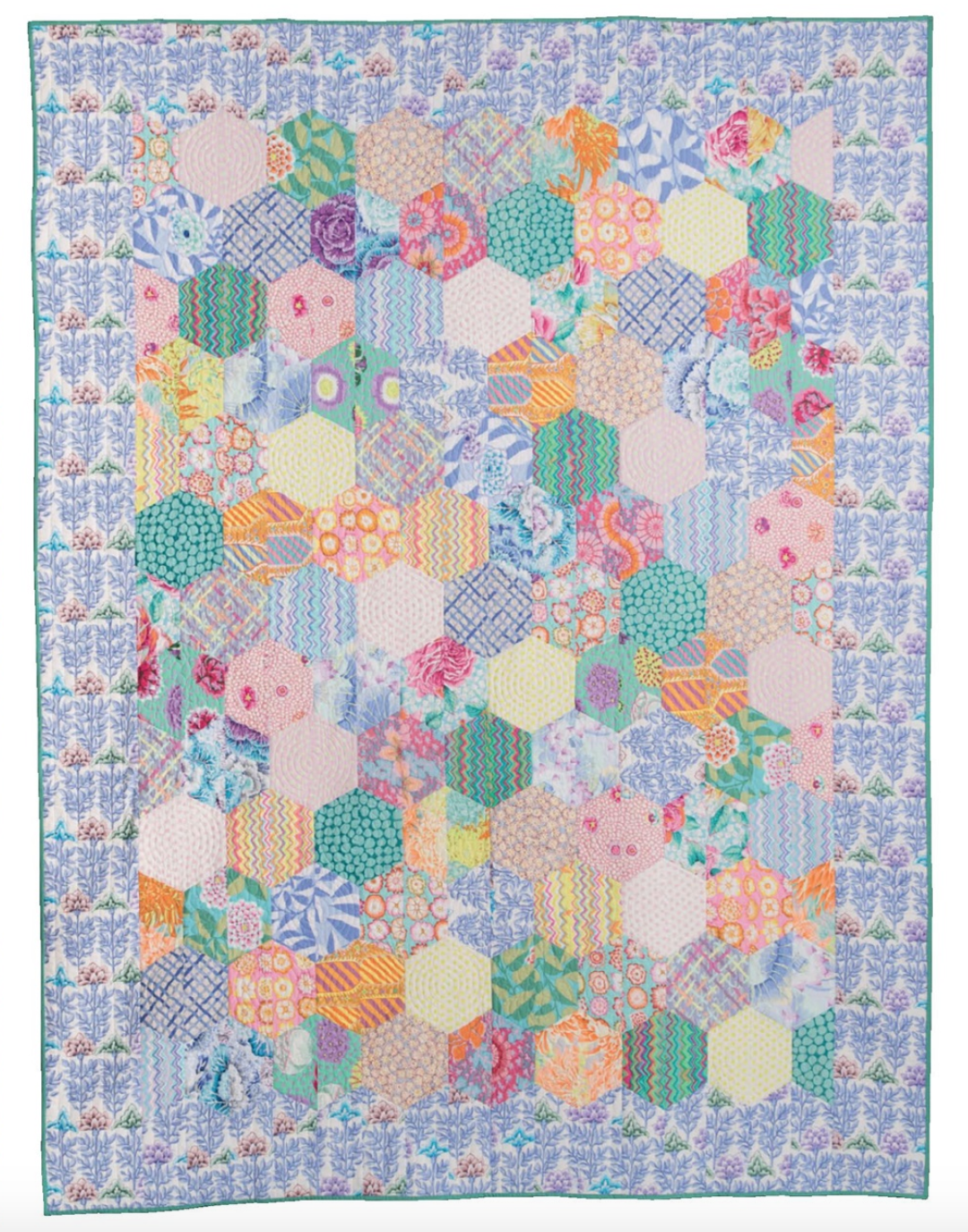 Lotus Hexies Quilt - Physical Pattern