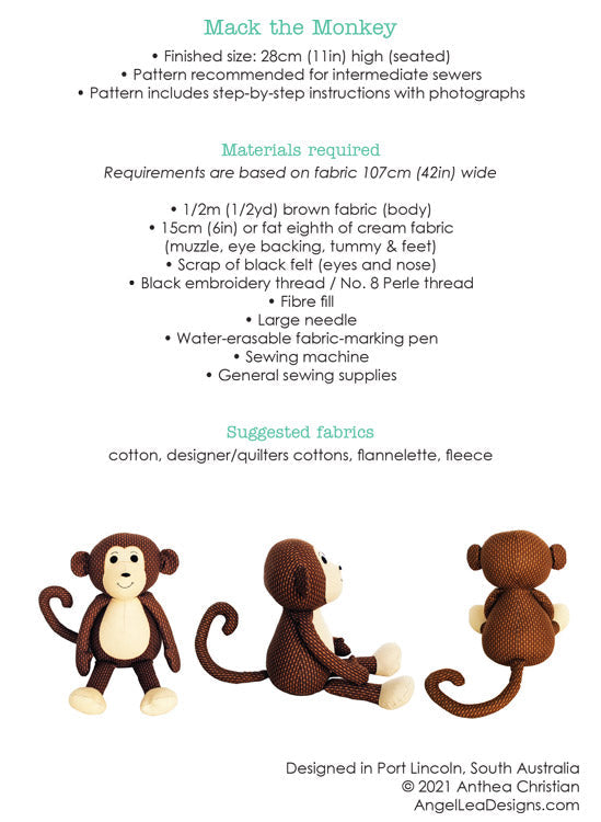 Mack the Monkey - Physical Pattern