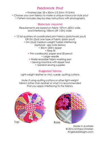 Patchwork Pouf - Physical Pattern